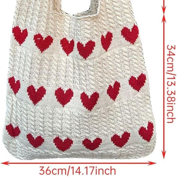 Handmade Crochet Medium Size High Capacity Shoulder Tote Bag - Picture 2 of 5